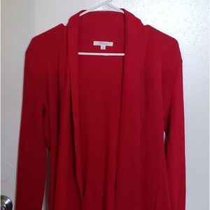 CT1024a Red Cardigan Sweater small